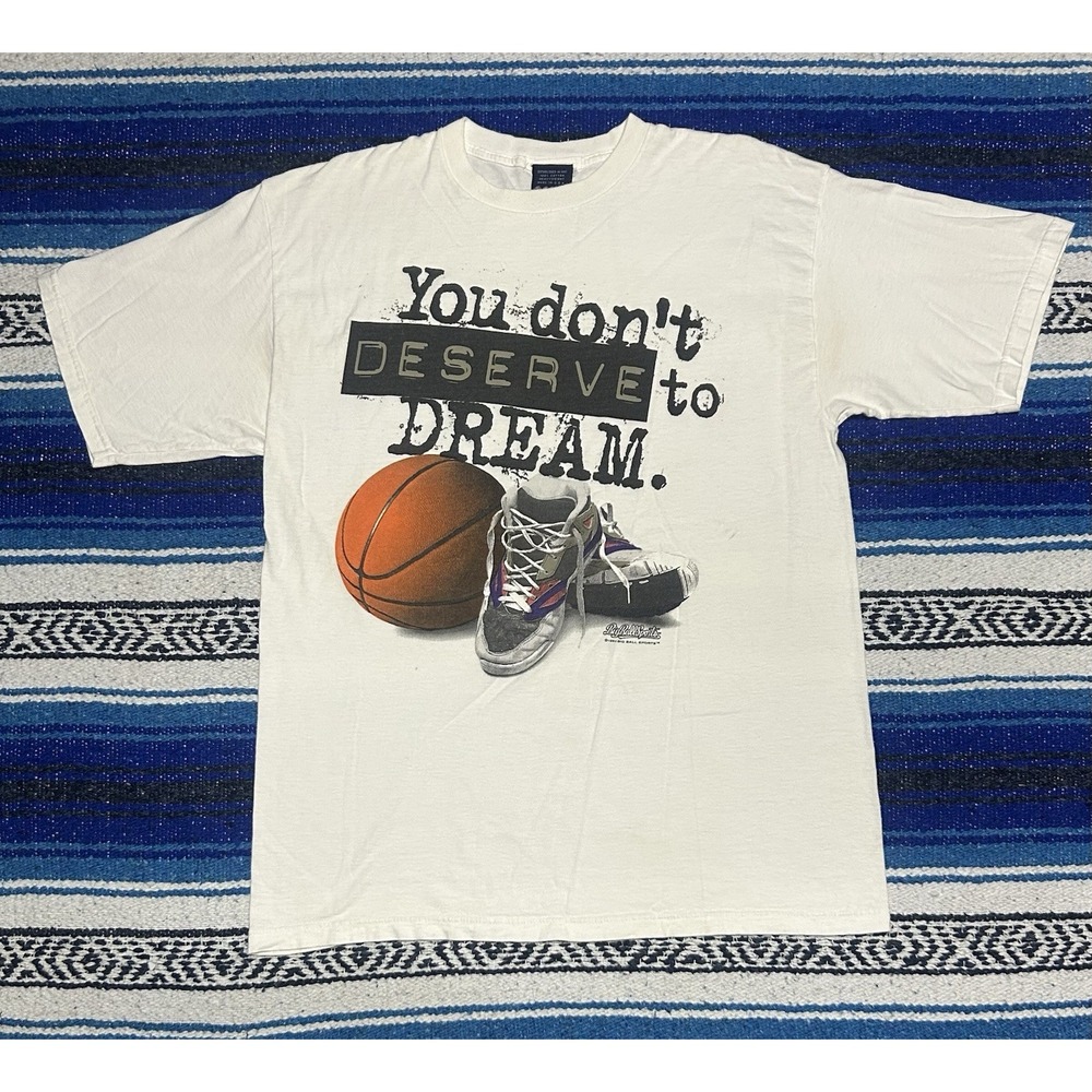 Vintage 1994 Big Ball Sports T Shirt Large Basketball Sneakers Made USA